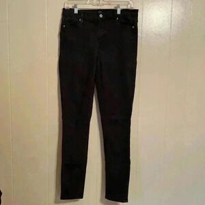 Mens Gap 1969 True Skinny Size 30 Tall Black Denim Jeans.